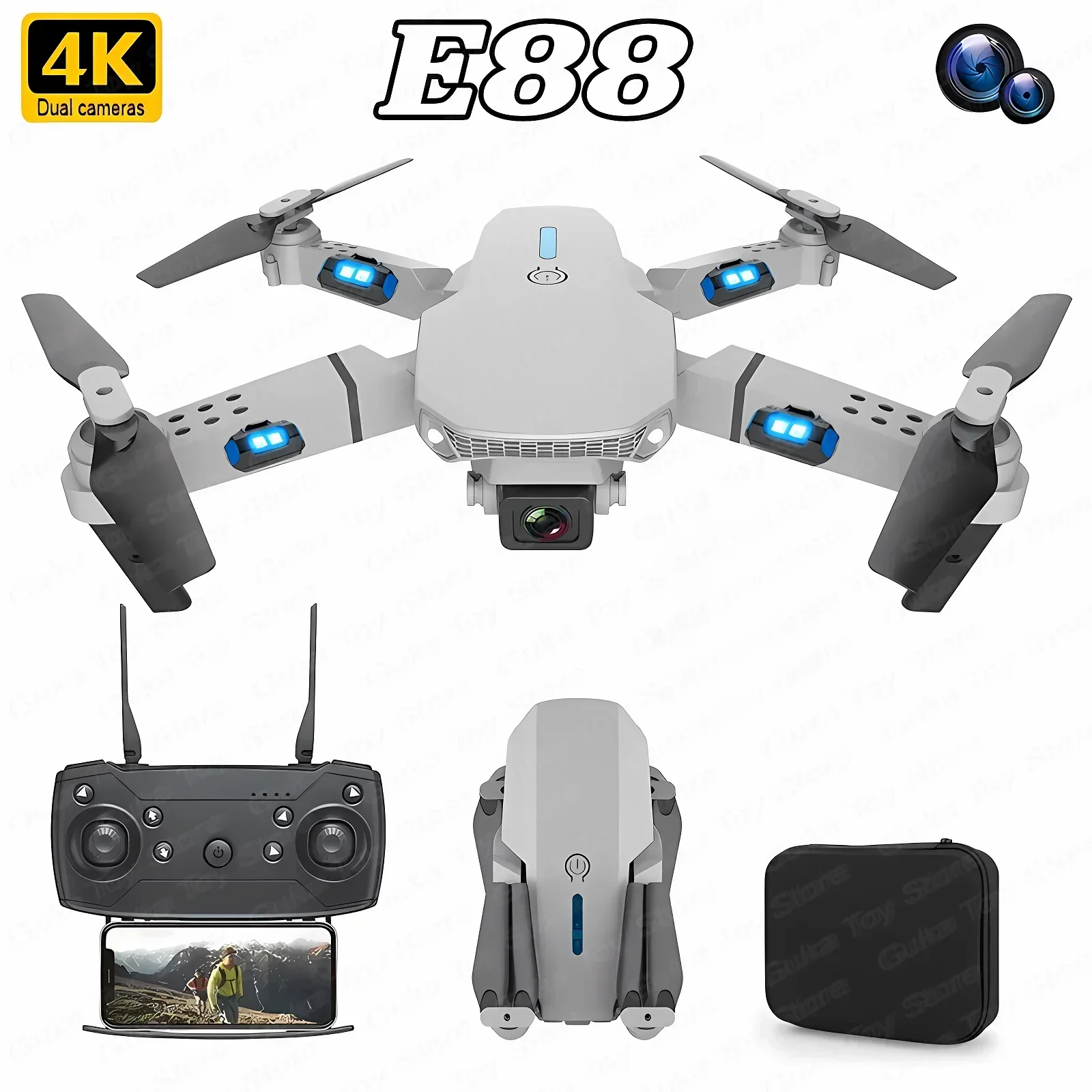 Drone Camera Lens - E88 Pro WIFI FPV Drone gran