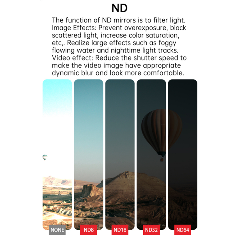 Vidrio ND8 ND16 ND32 ND64 ND25 - Drone Camera Filter reseña y precio