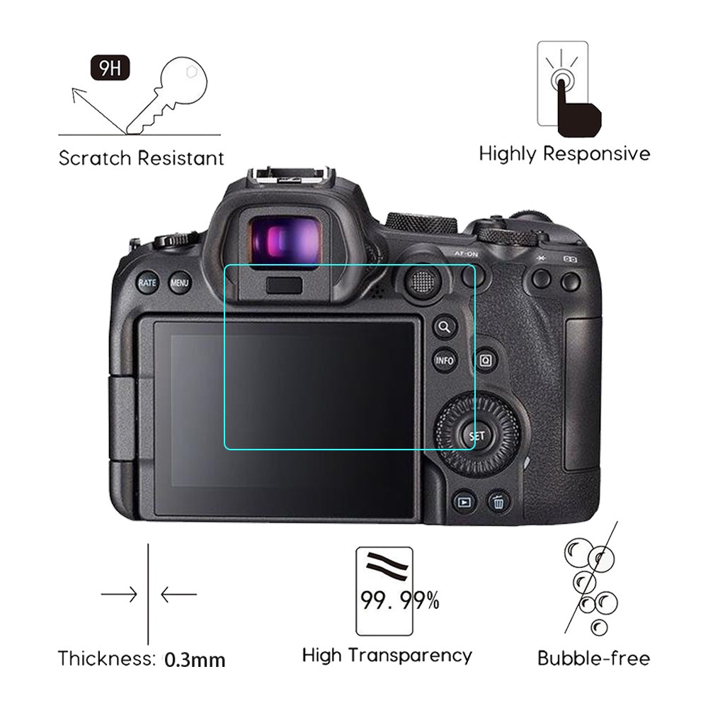 Película protectora de vidrio  - Canon Camera Eos R8 reseña y precio