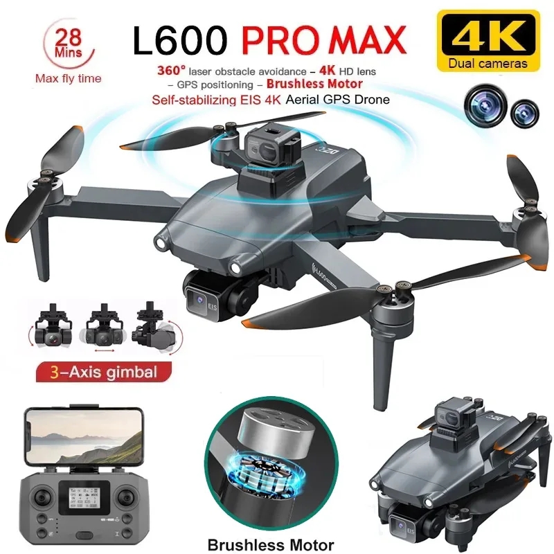 L600 PRO MAX GPS Drone profesi - Drone Camera Lens reseña y precio