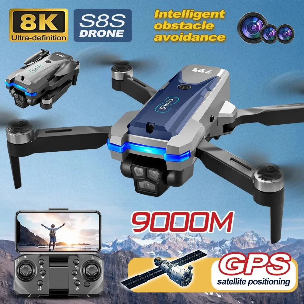 Dron plegable S8S con GPS, 5G, - Drone Camera Hd reseña y precio